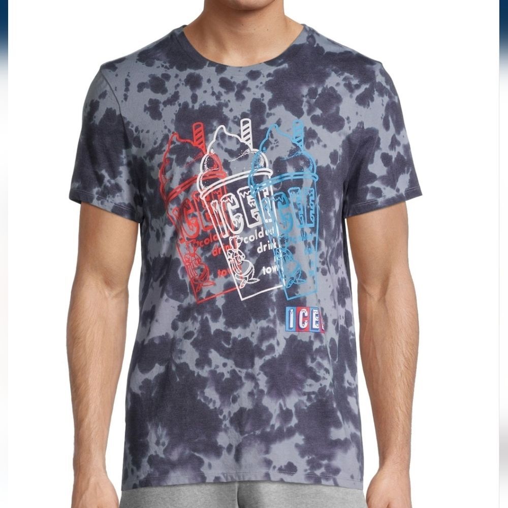 Icee (s) mens short sleeve graphic tie dye t-shirt